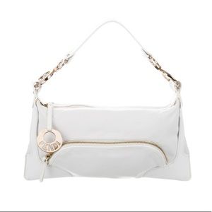 Ivory Vintage Fendi leather hand bag clutch
